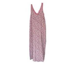 Victoria's Secret Pink Ditsy Floral Stretch Side Slit Lace Trim Slip Dress Small